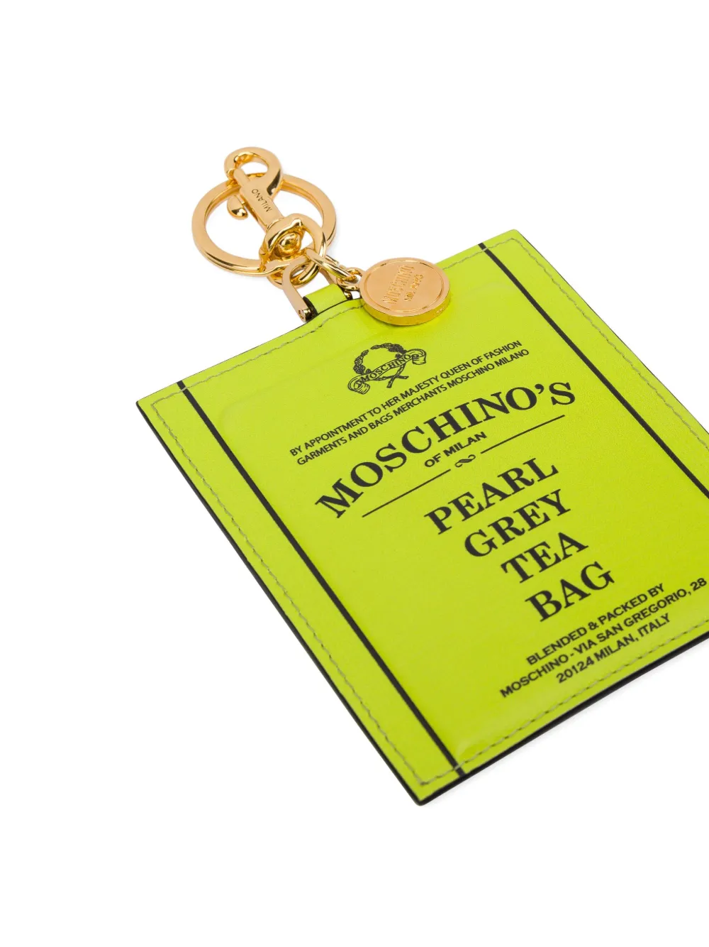 Moschino Leren sleutelhanger Groen