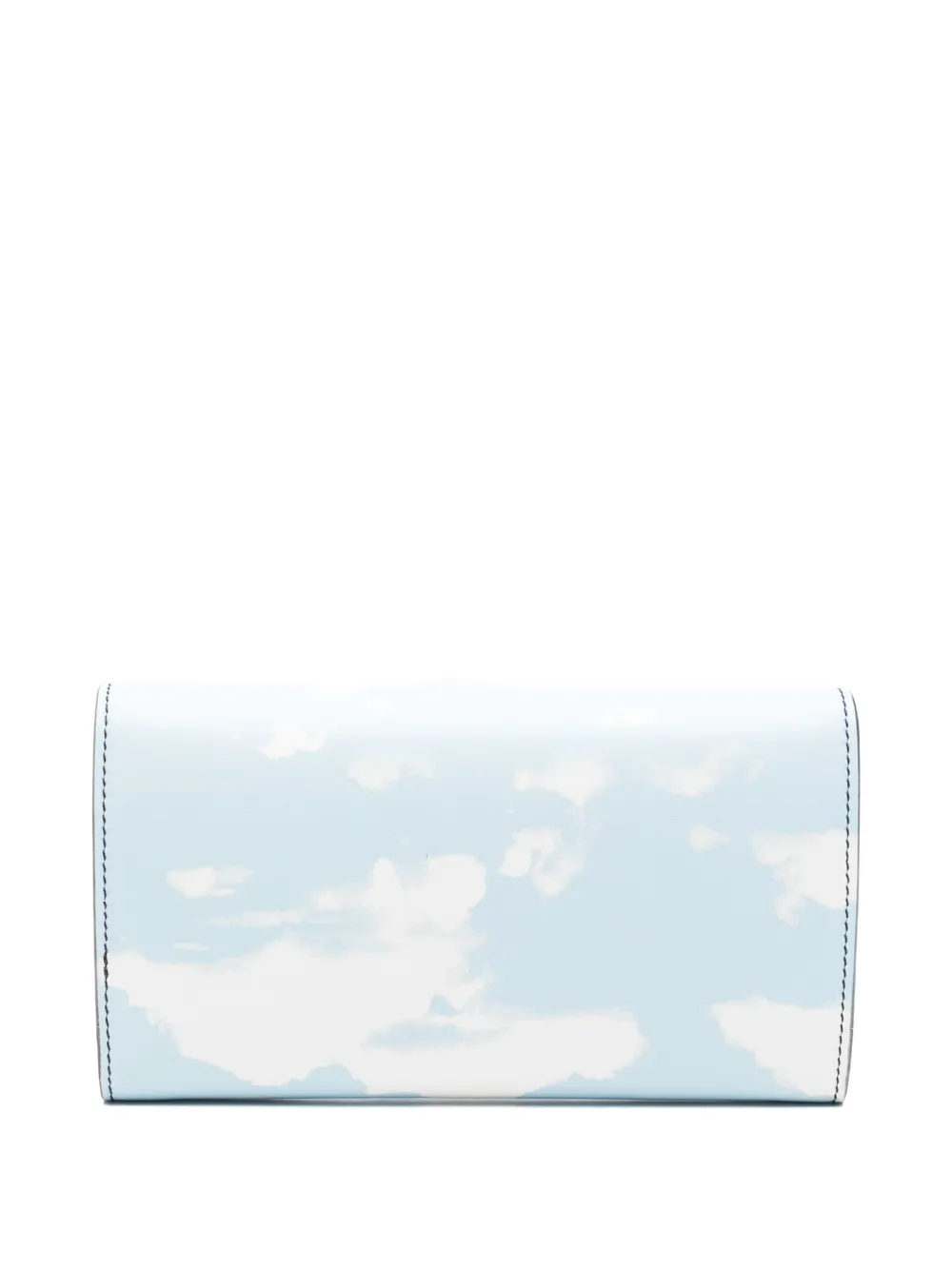 Moschino Portemonnee met ketting en print Blauw