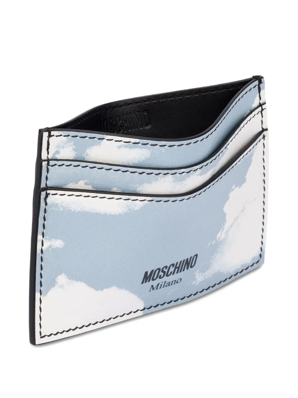 Moschino Leren portemonnee Blauw