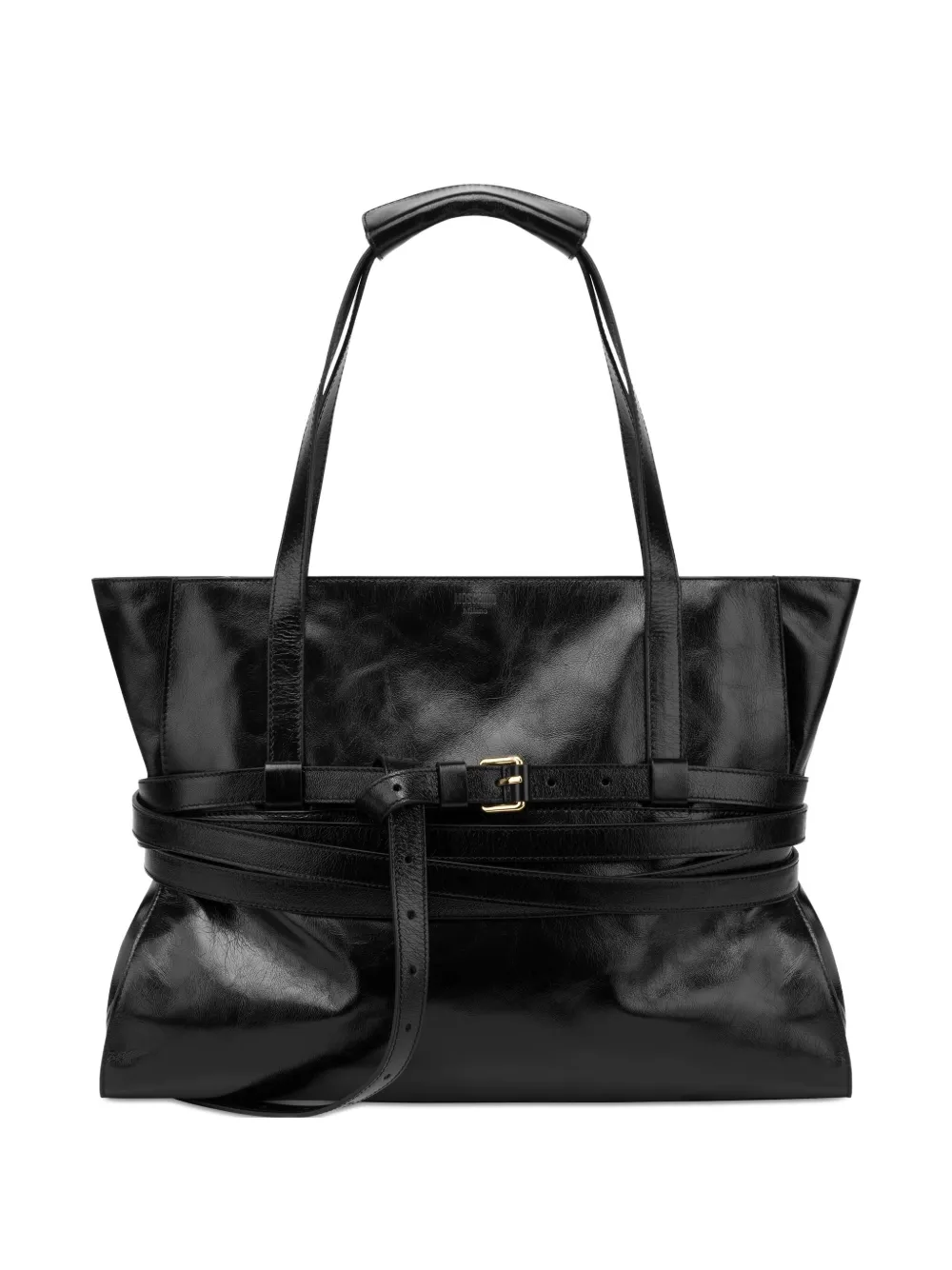 Moschino Leren schoudertas Zwart