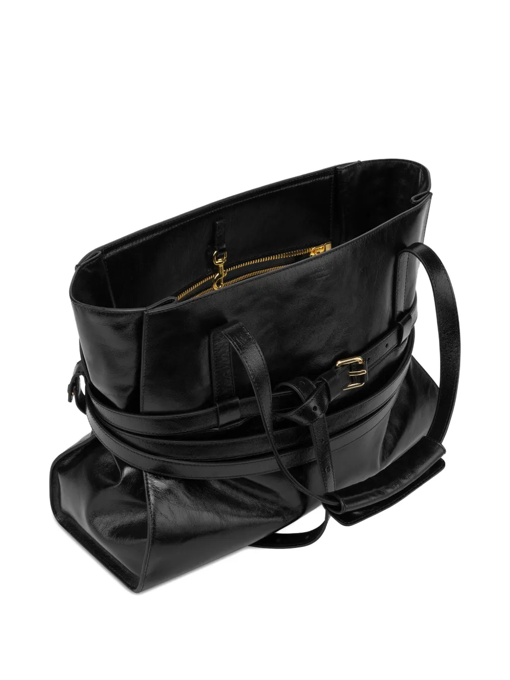 Moschino Leren schoudertas Zwart