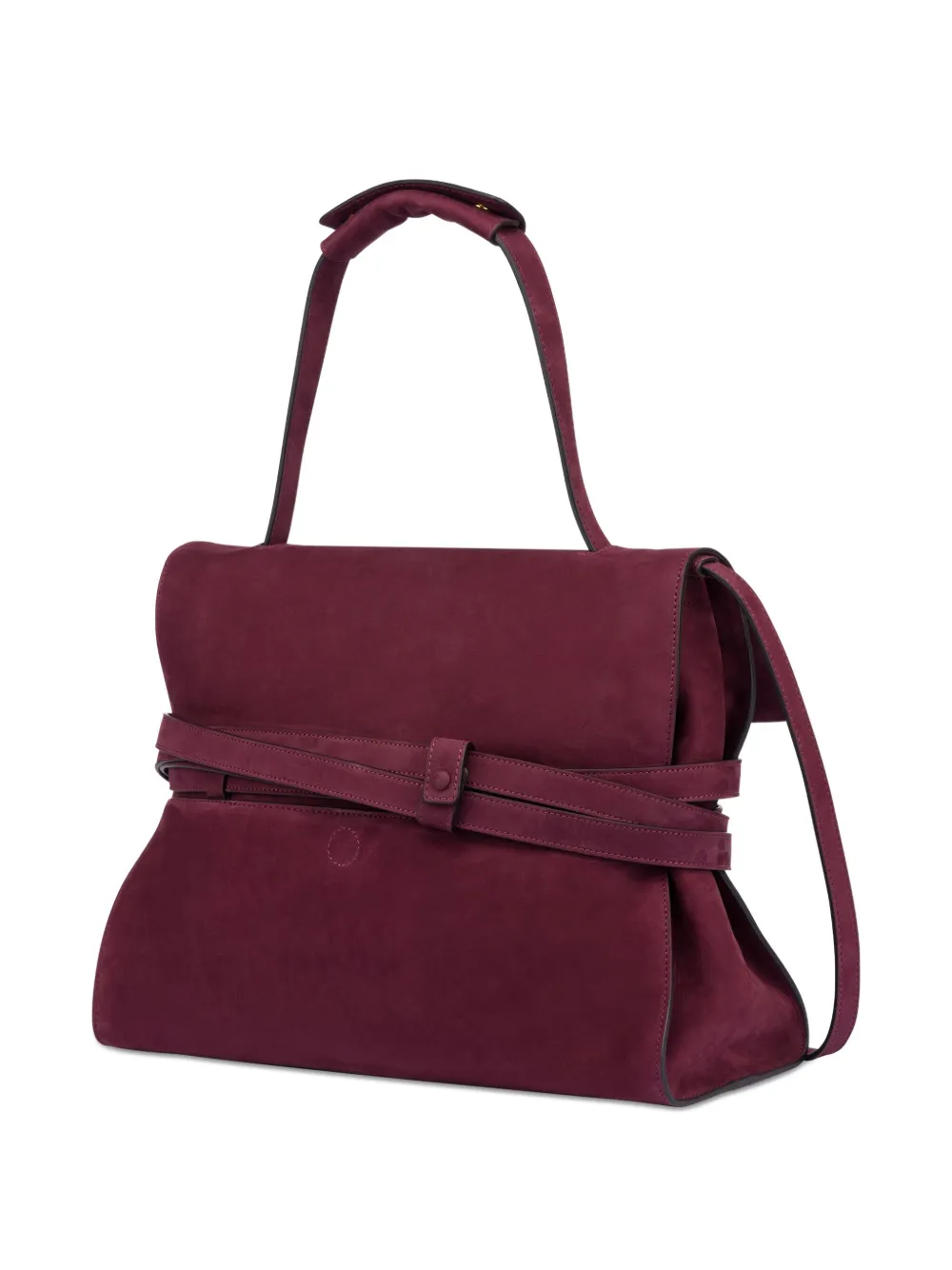 Moschino medium Tie Me suede shoulder bag - Rood