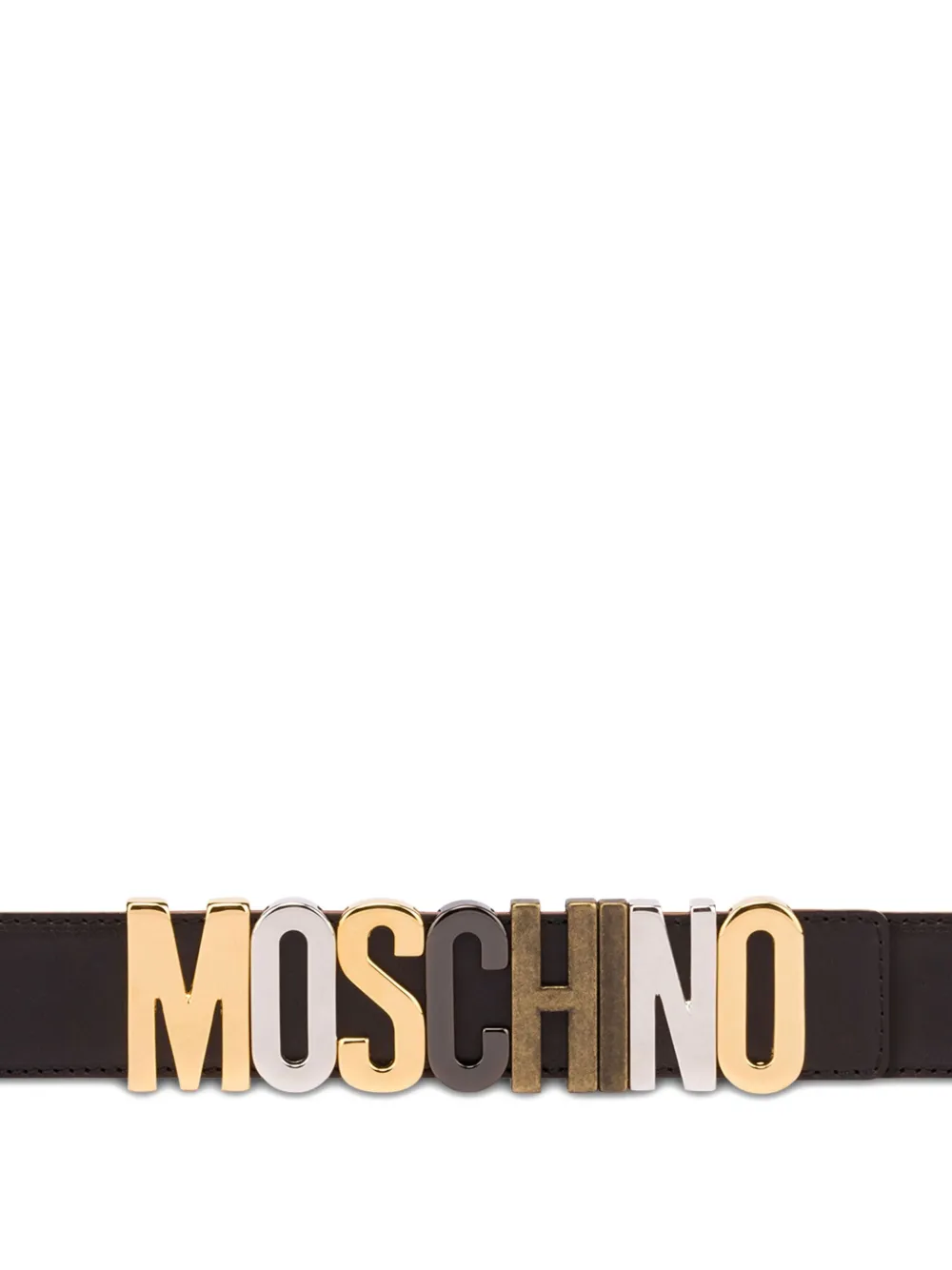 Moschino Riem met logo Bruin
