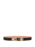 Moschino logo-lettering belt - Brown