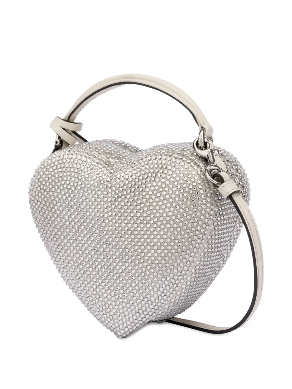 Moschino Hartvormige clutch - Zilver