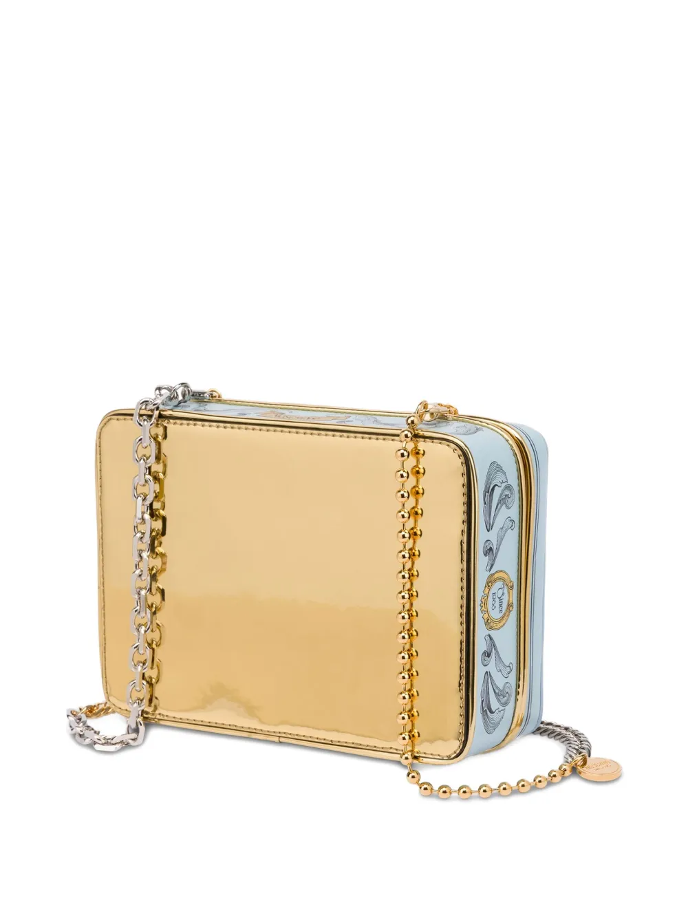 Moschino Clutch met logo-reliëf Blauw