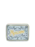 Moschino logo-embossed clutch - Blue