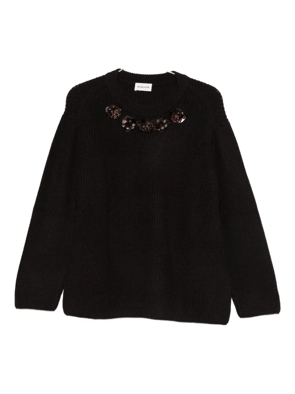 P.a.r.o.s.h Bead-embellished Sweater In Brown