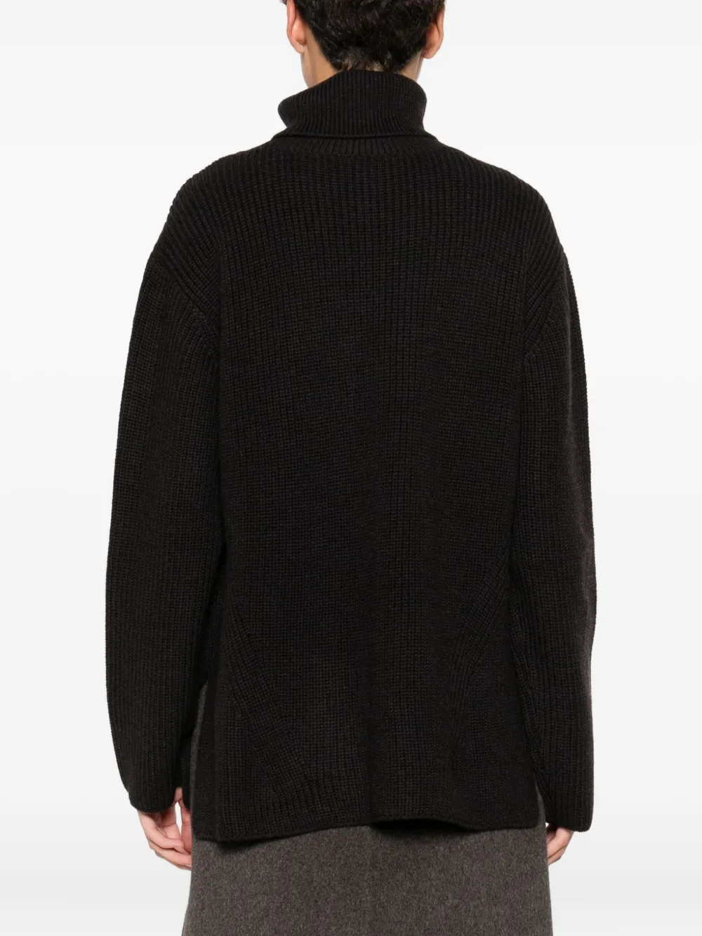 P.a.r.o.s.h Roll-neck Sequin-embellished Sweater In Black