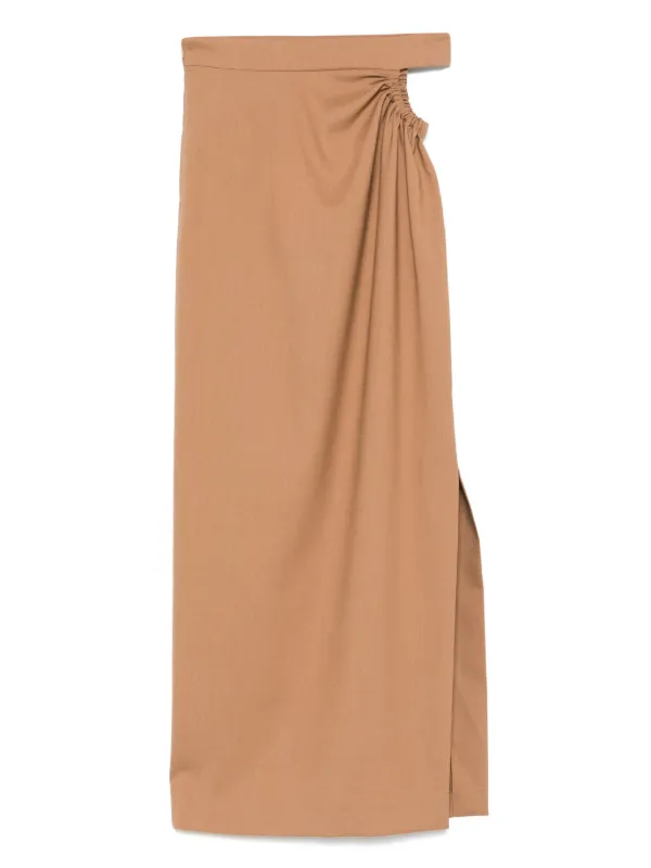 Max Mara Virgin-wool Skirt in Brown