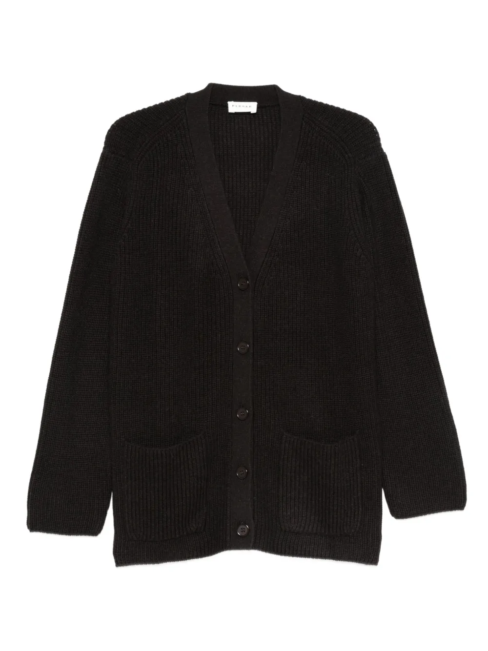 P.a.r.o.s.h Buttoned Patch-pocket Cardigan In Black