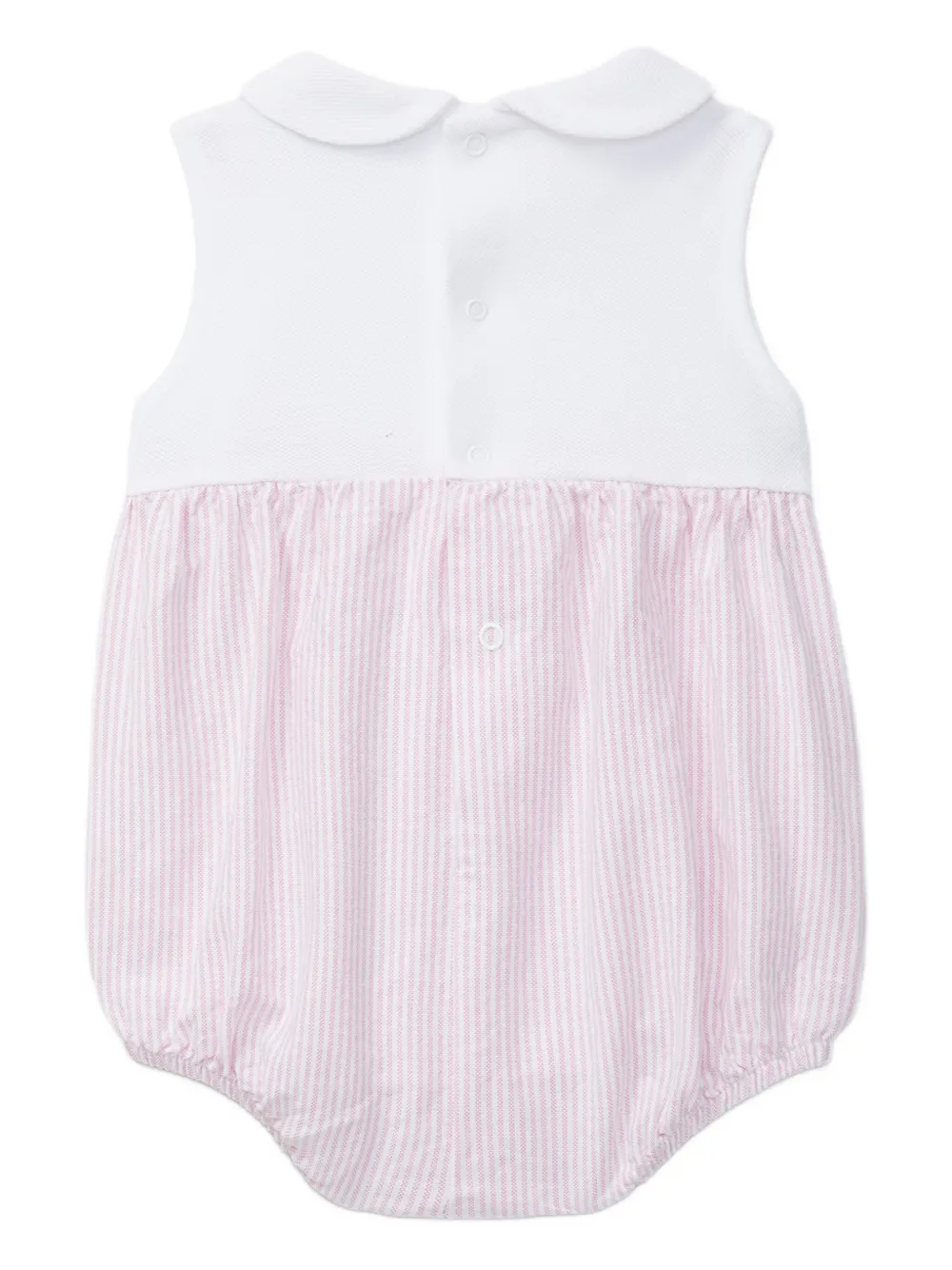 LARANJINHA striped peplum romper - Wit