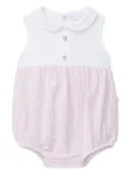LARANJINHA striped peplum romper - White