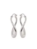 Dinny Hall small Wave twisted hoop earrings - Silver