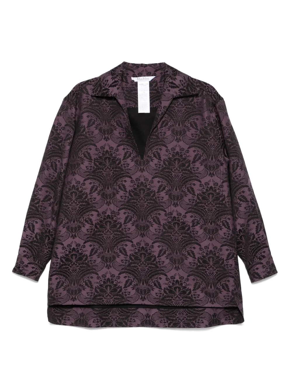 Max Mara Blouse met jacquard Paars