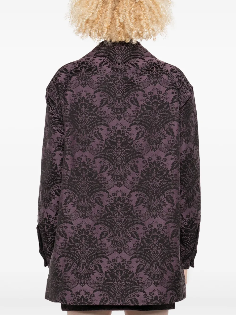 Max Mara Blouse met jacquard Paars