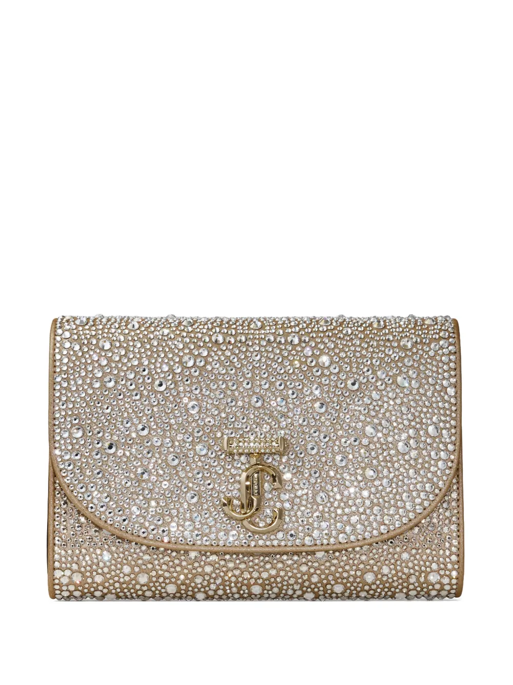 Jimmy Choo Curve verfraaide schoudertas Goud