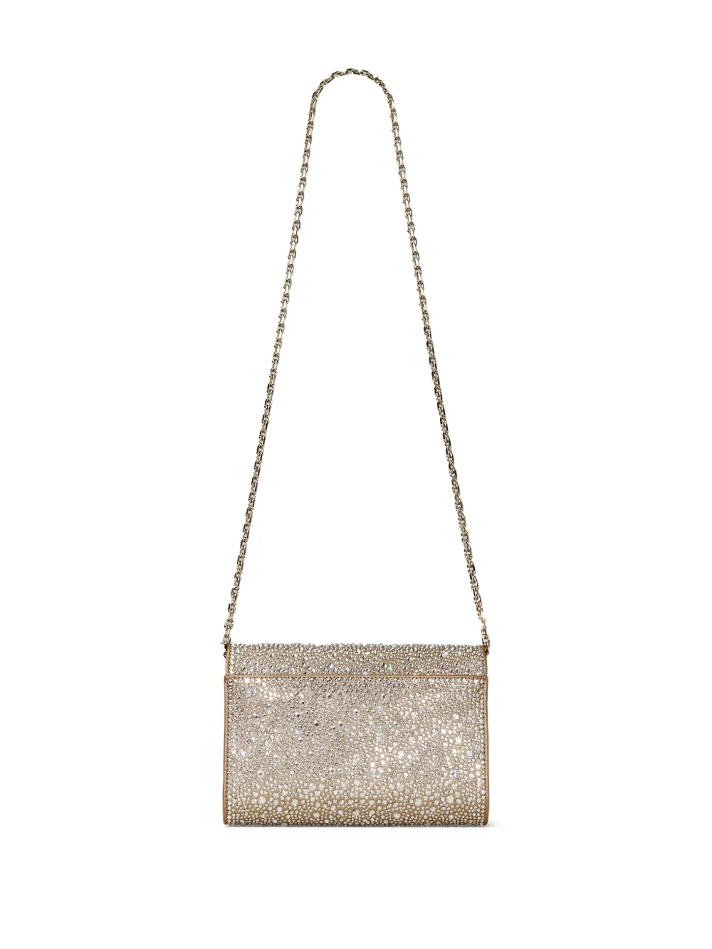 Jimmy Choo Curve verfraaide schoudertas Goud