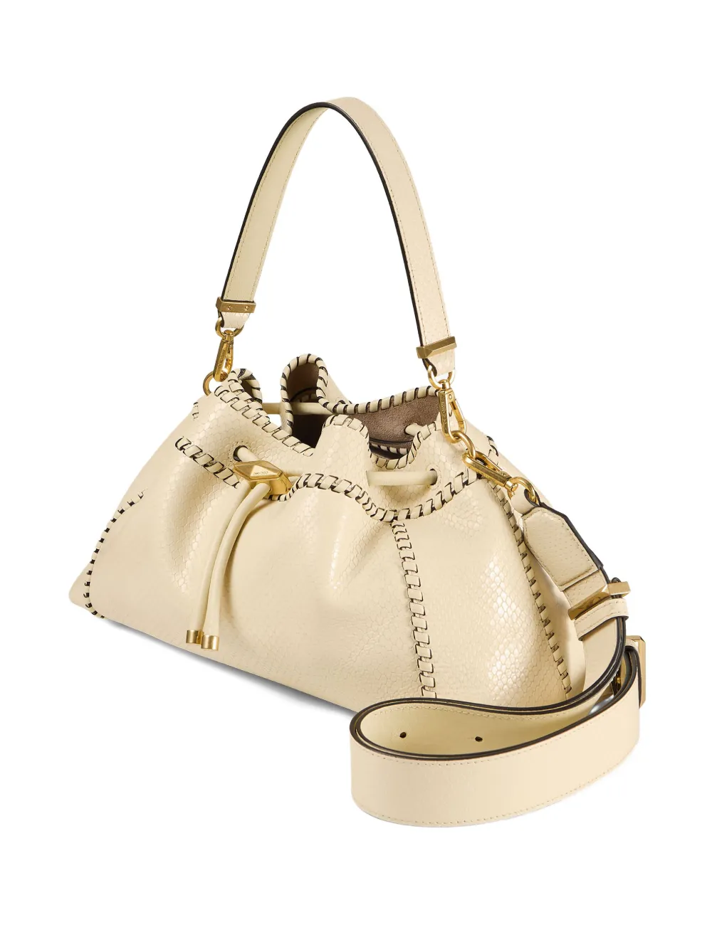 Jimmy Choo Bon drawstring-fastening shoulder bag Beige