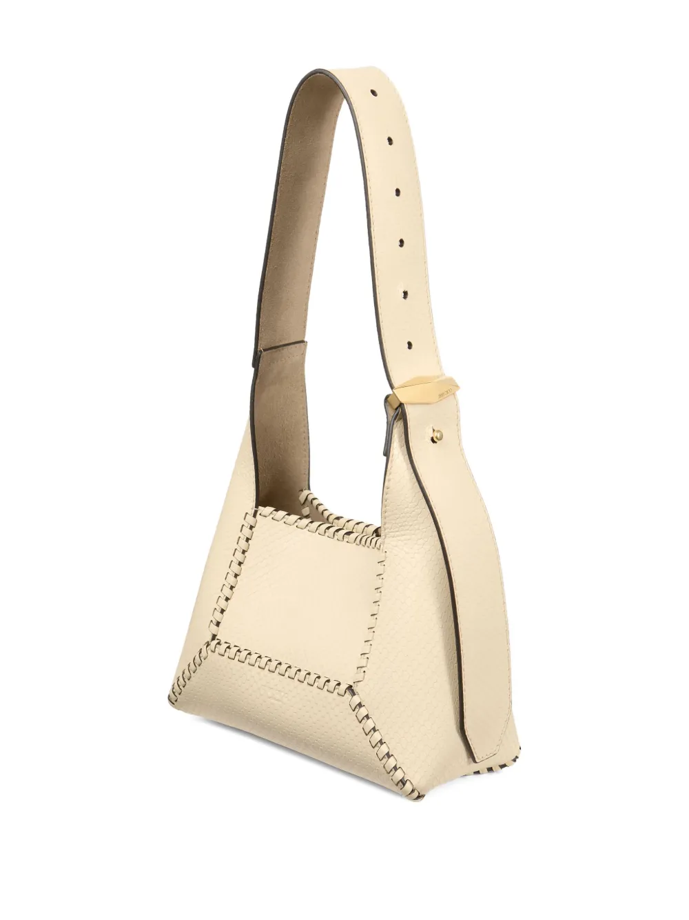 Jimmy Choo Diamond Hobo S leather shoulder bag Beige