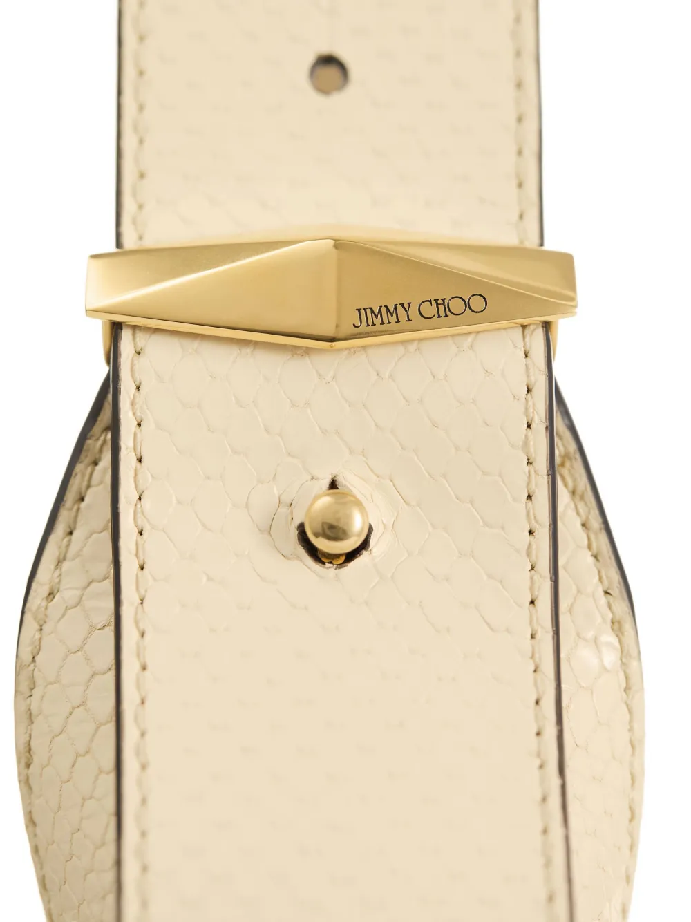 Jimmy Choo Diamond Hobo S leather shoulder bag Beige