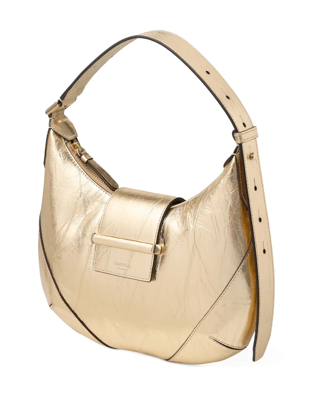 Jimmy Choo Bar Hobo leren schoudertas - Goud