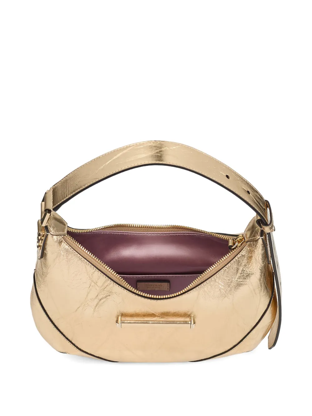 Jimmy Choo Bar Hobo leren schoudertas Goud