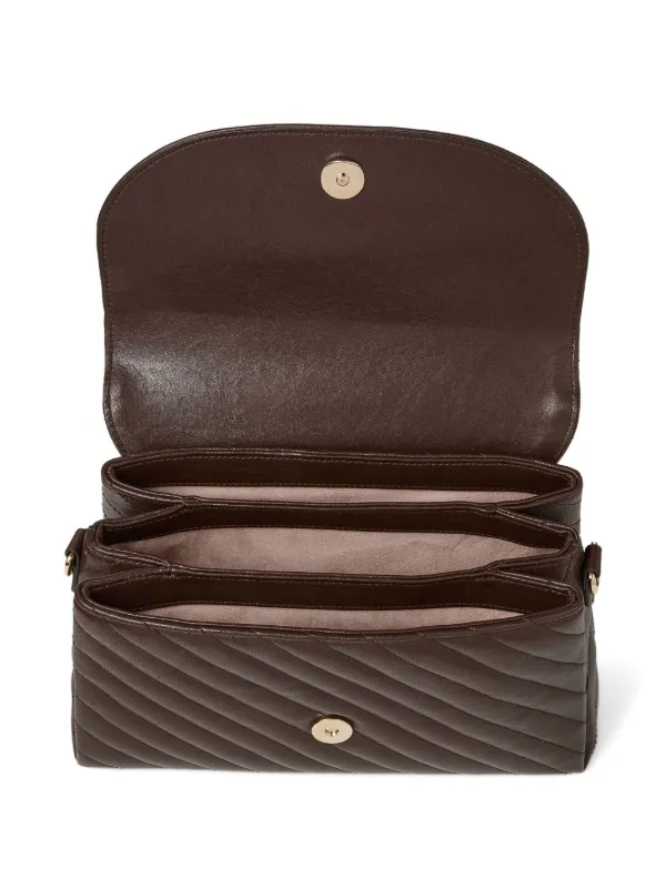 Jimmy Choo Small Curve Leather Shoulder Bag | Brown | FARFETCH