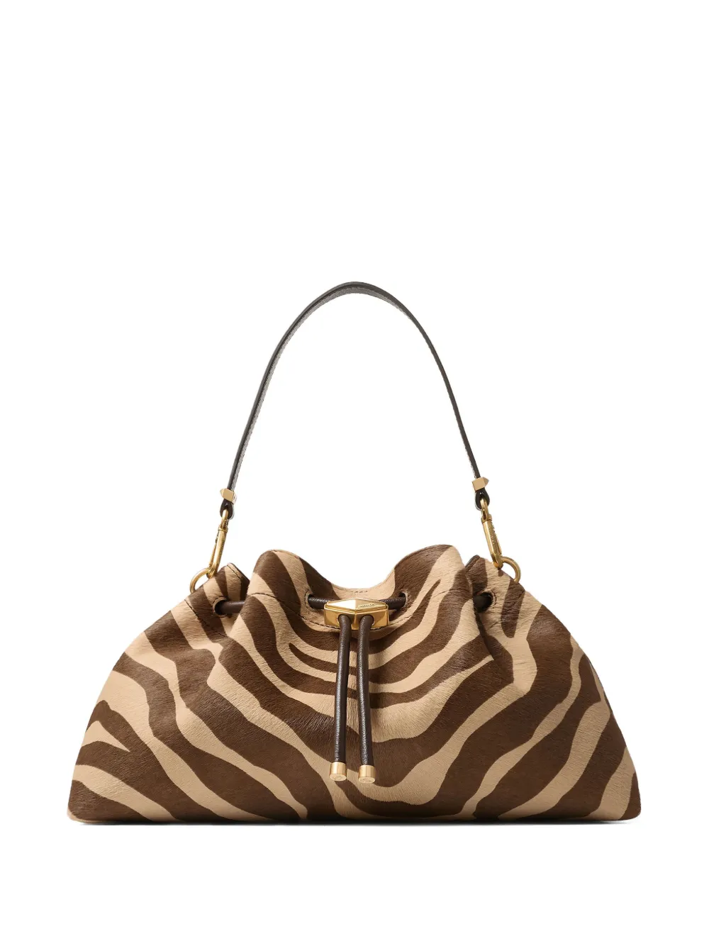 Jimmy Choo medium Cinch zebra-print shoulder bag | Brown | Image 1