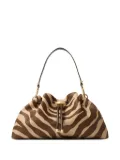 Jimmy Choo medium Cinch zebra-print shoulder bag - Brown