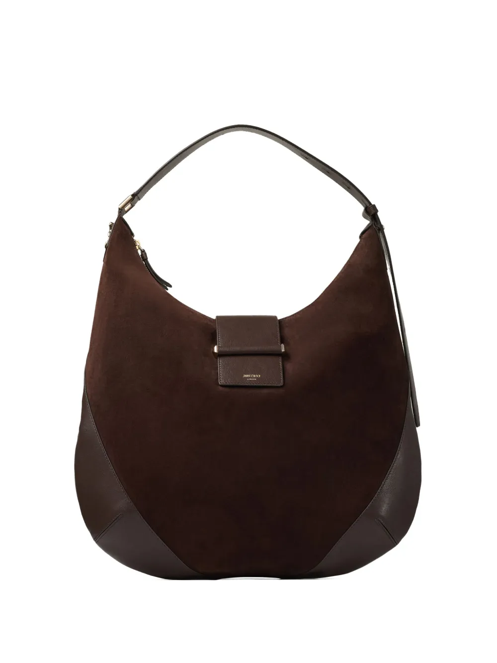 Jimmy Choo Bar Hobo suède leren schoudertas Bruin