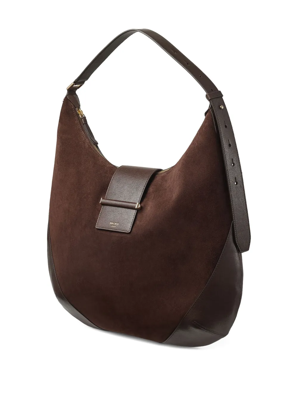 Jimmy Choo Bar Hobo suède leren schoudertas - Bruin