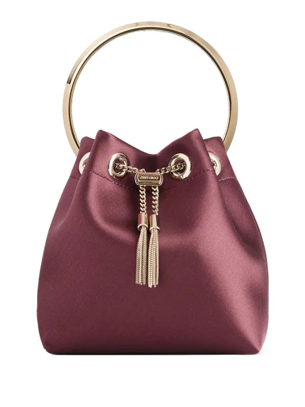 ハンドバッグ Jimmy Choo BON BON BCKT E/W HUT* Handbags bucket bag in red Cinch M | Ruby Red Leather Handbag| JIMMY CHOO