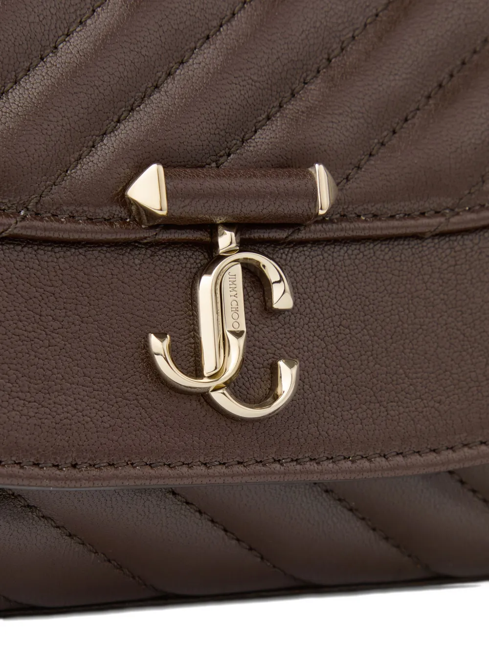 Jimmy Choo Curve S quilted crossbody bag Bruin