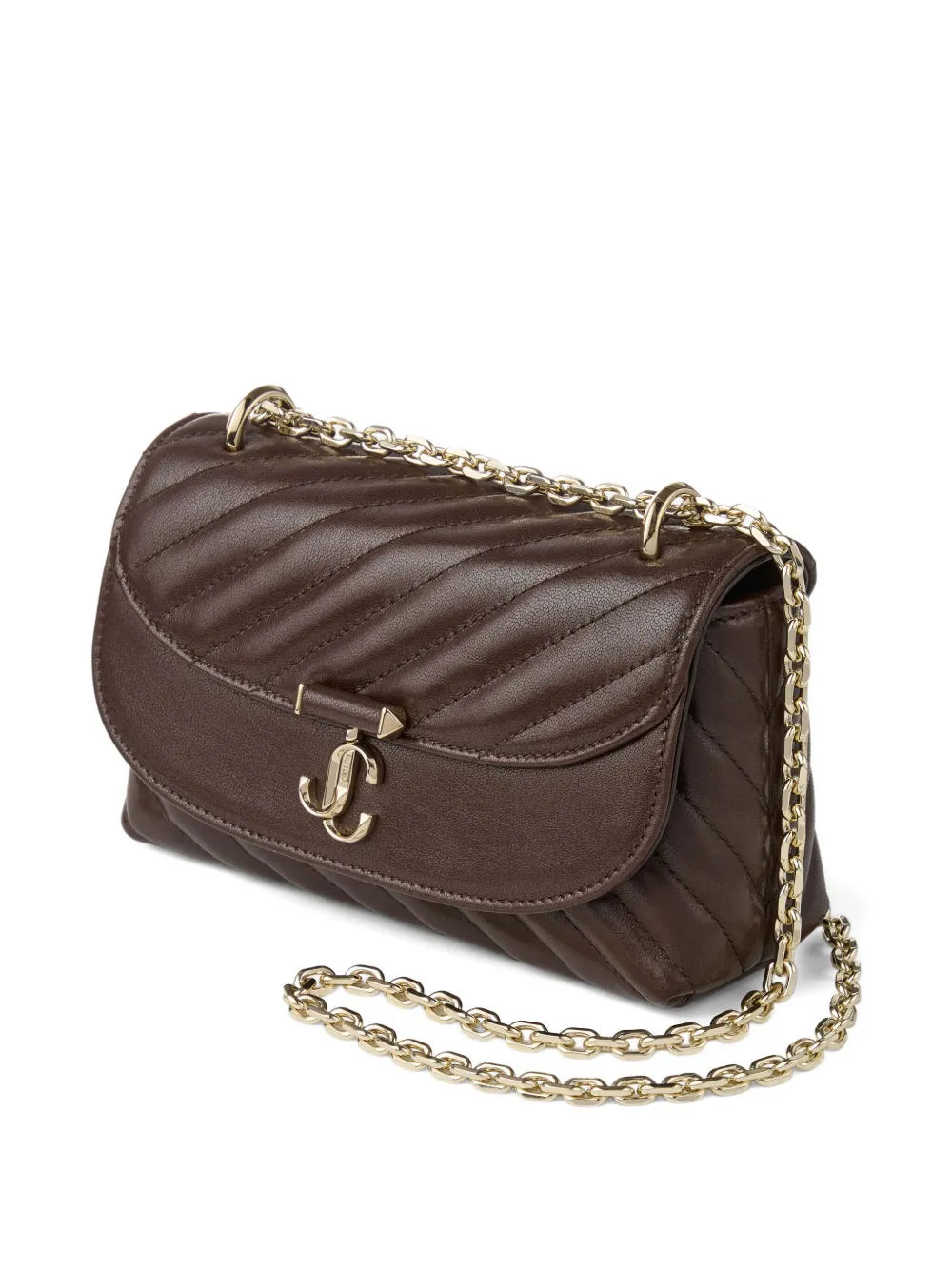 Jimmy Choo Curve S quilted crossbody bag Bruin