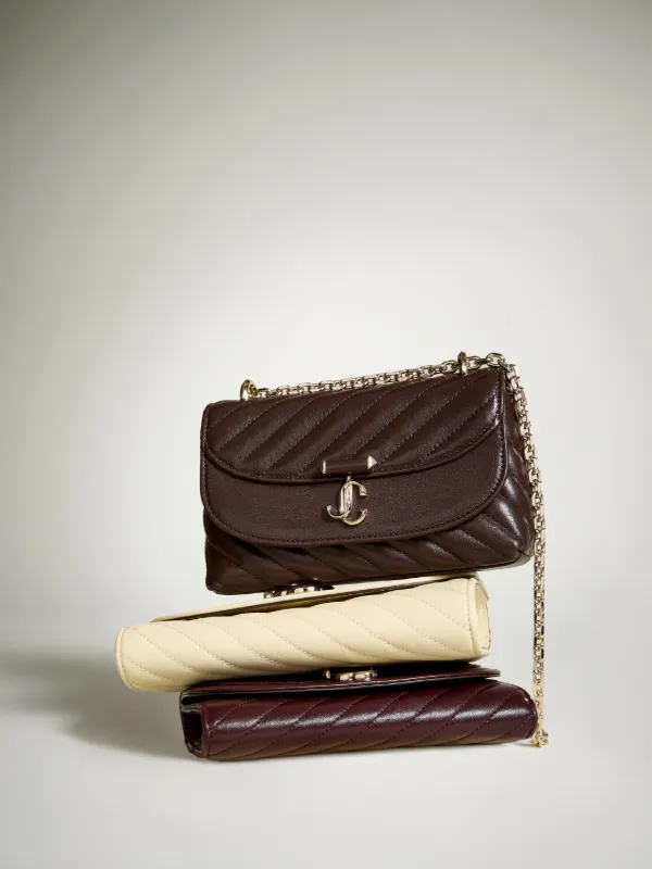 Jimmy Choo Curve Crossbody Small Bag | Brown | FARFETCH