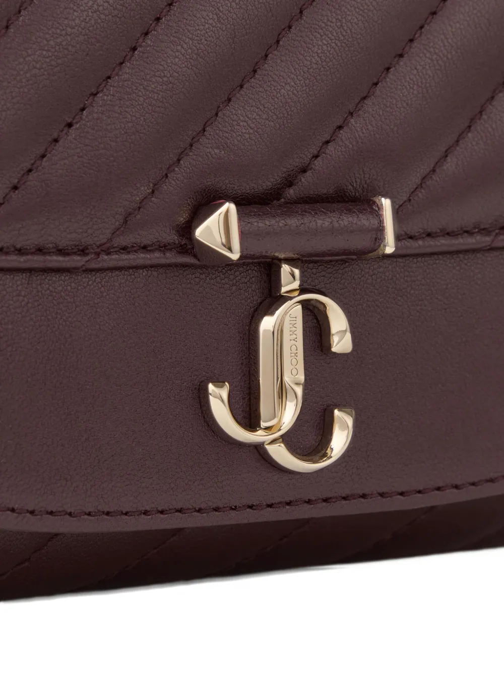 Jimmy Choo Curve gewatteerde clutch Bruin