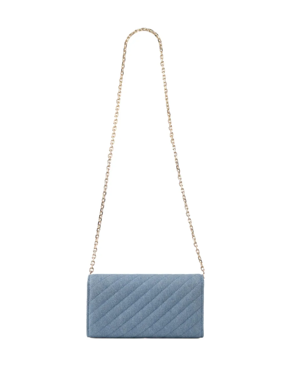 Jimmy Choo Curve quilted clutch bag Blauw