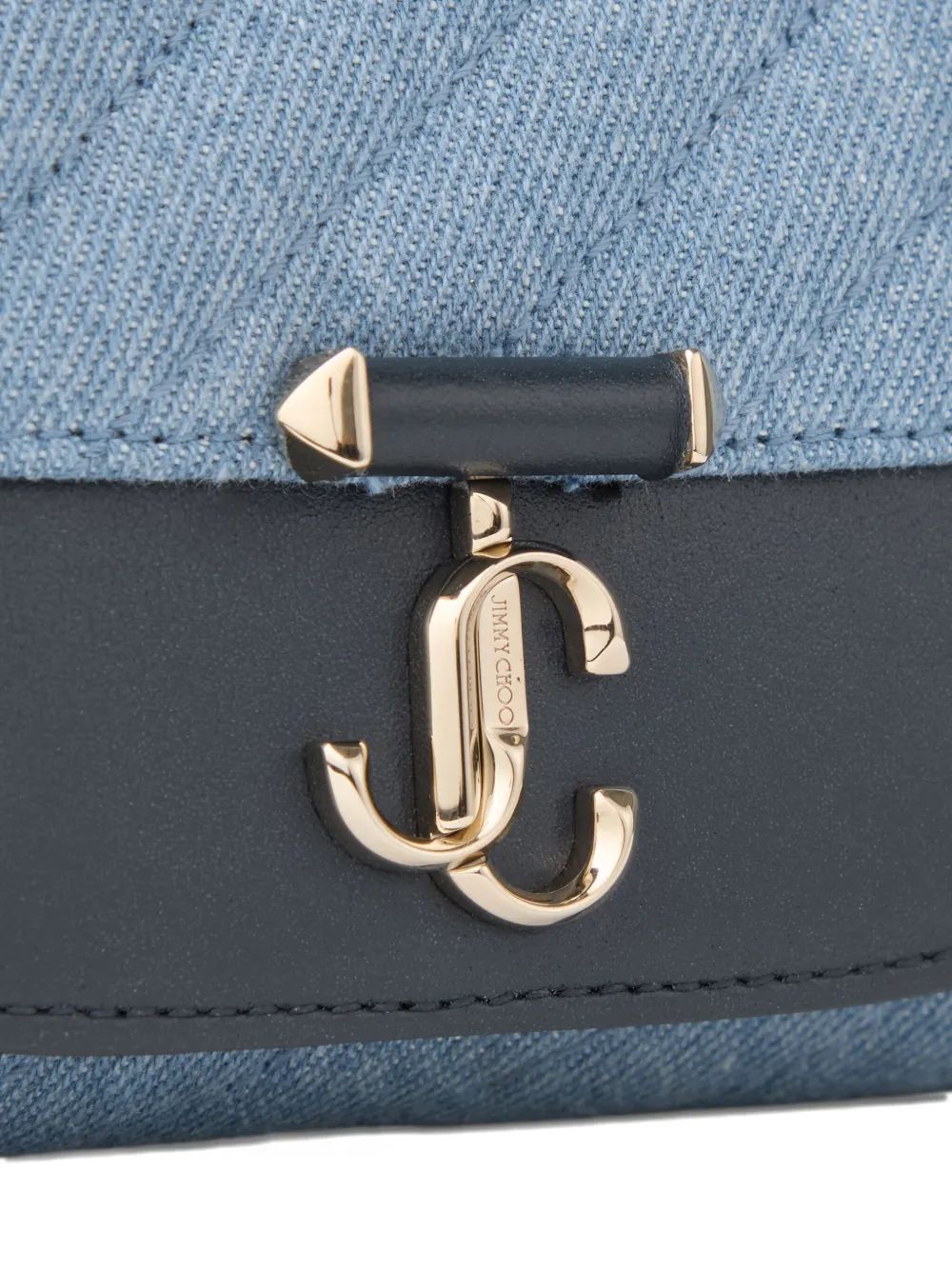 Jimmy Choo Curve quilted clutch bag Blauw