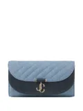 Jimmy Choo Curve quilted clutch bag - Blue