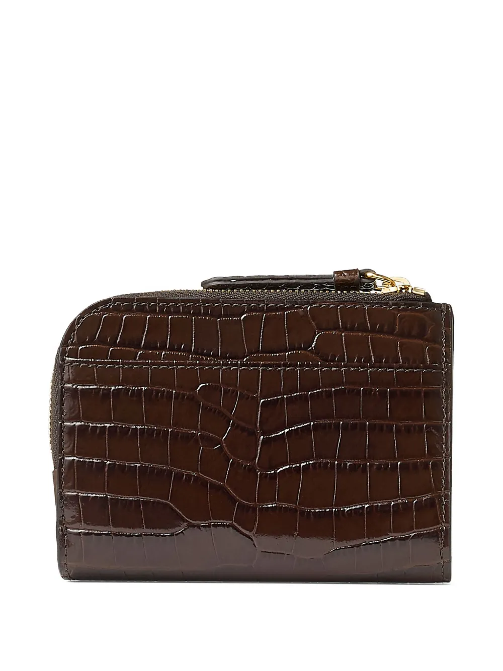 Jimmy Choo crocodile-effect zip wallet Bruin