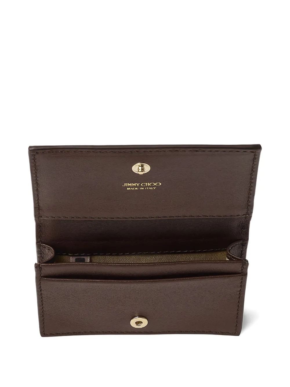 Jimmy Choo Nello crocodile-effect leather wallet Bruin