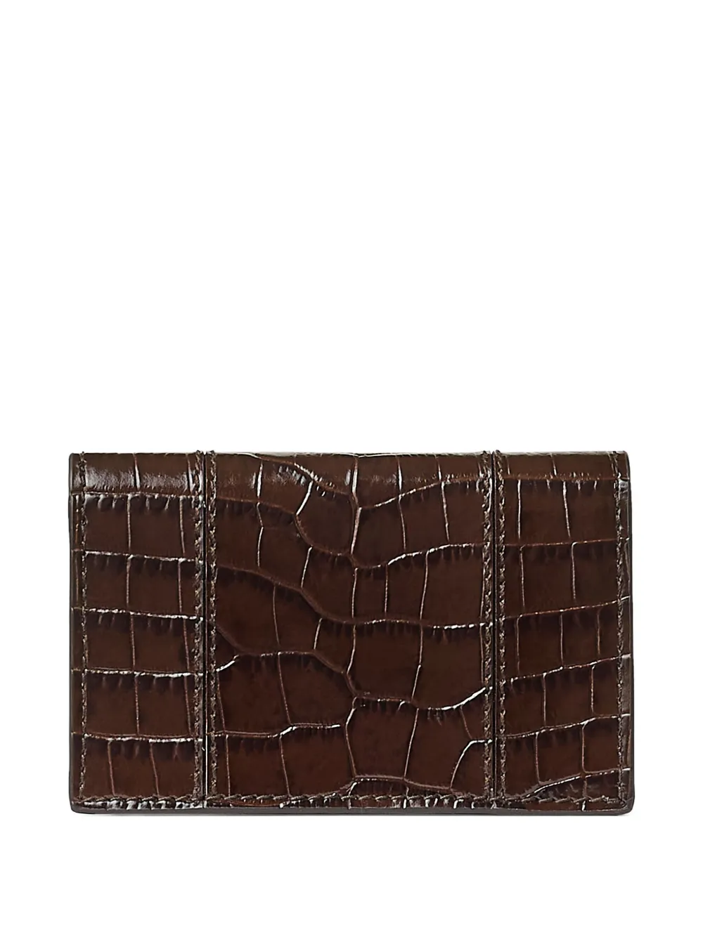 Jimmy Choo Nello crocodile-effect leather wallet Bruin