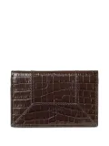 Jimmy Choo Nello crocodile-effect leather wallet - Brown