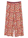 Siyu geometric-print straight-leg trousers - Red