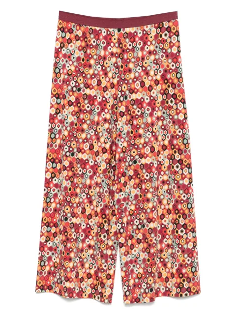 Siyu geometric-print straight-leg trousers