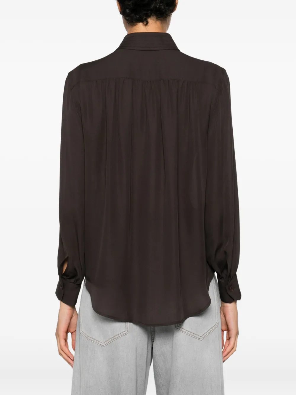 Nili Lotan Revi kraagloze top met knopen Bruin