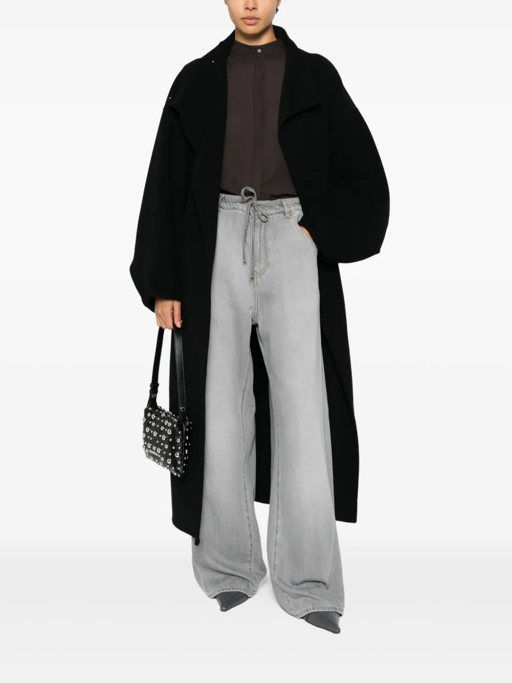 Nili Lotan Revi kraagloze top met knopen - Bruin