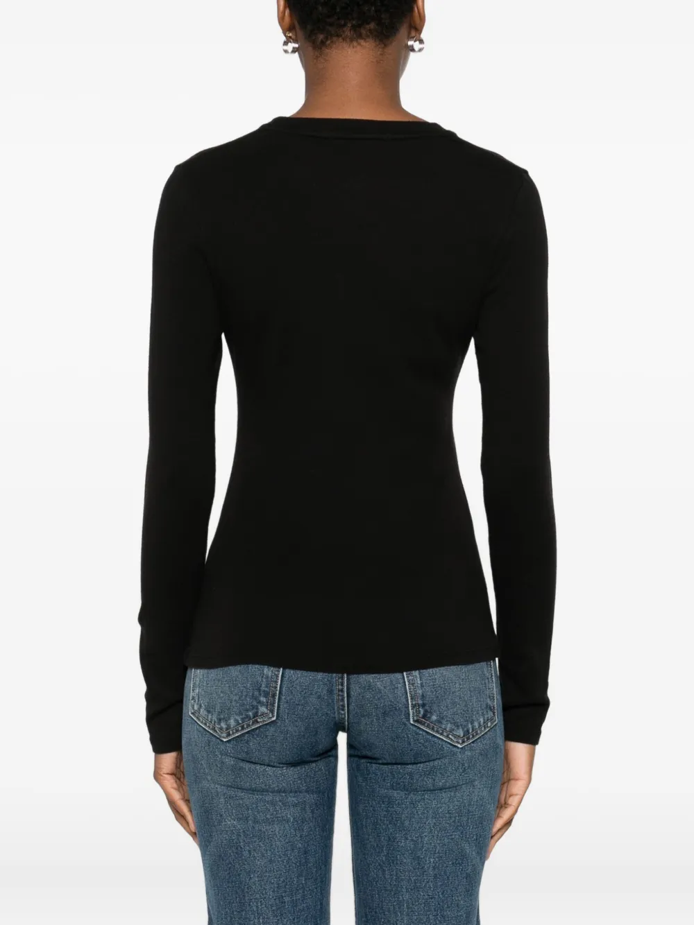 Nili Lotan Emelie T-shirt met lange mouwen Zwart