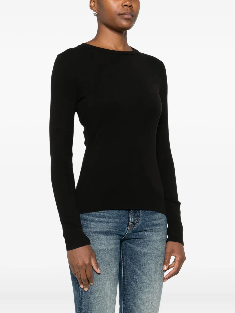 Nili Lotan Emelie T-shirt met lange mouwen Zwart